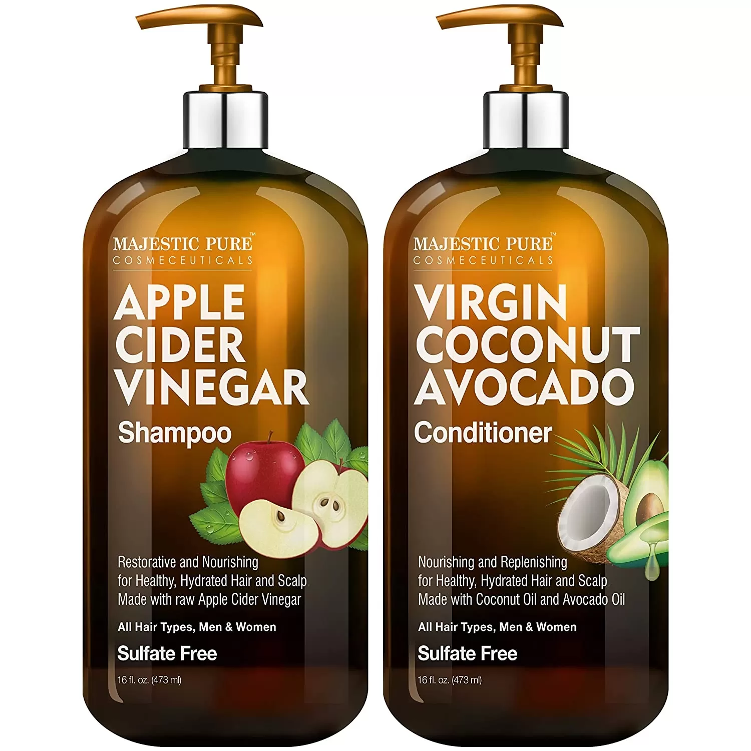 : Sulfate Free Apple Cider Vinegar Shampoo and  Conditioner Set for Dandruff and Frizz Free Hair Online Shopping in Pakistan